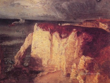 tonalism tonalist Painting - Etretat landscape Tonalist George Inness